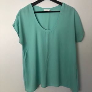 Lush sea-foam green top